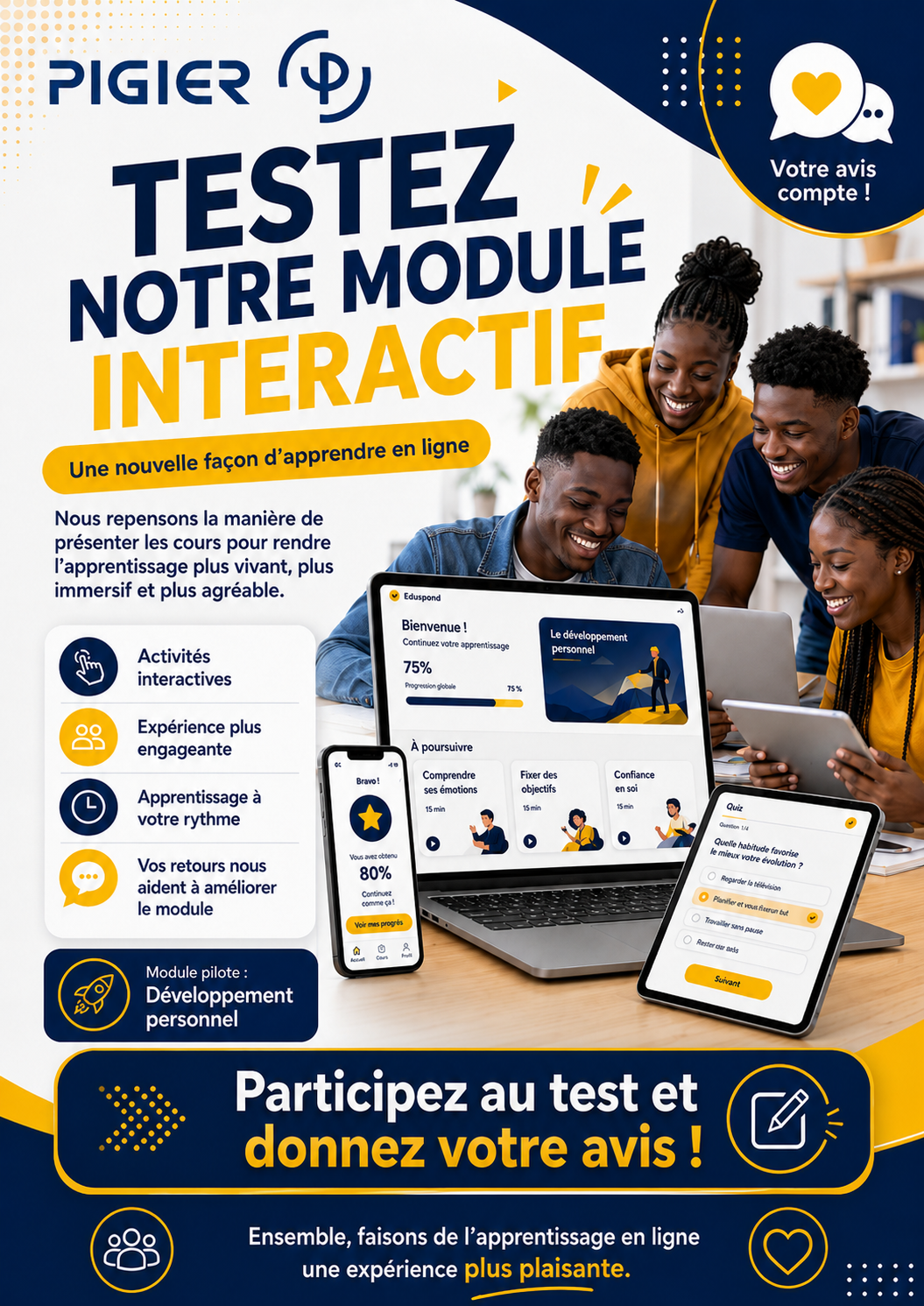 TESTEZ NOTRE MODULE INTERACTIF